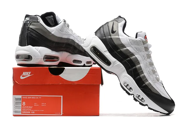 Nike Air Max 95 White Red Maroon Lifestyle Sneakers 19