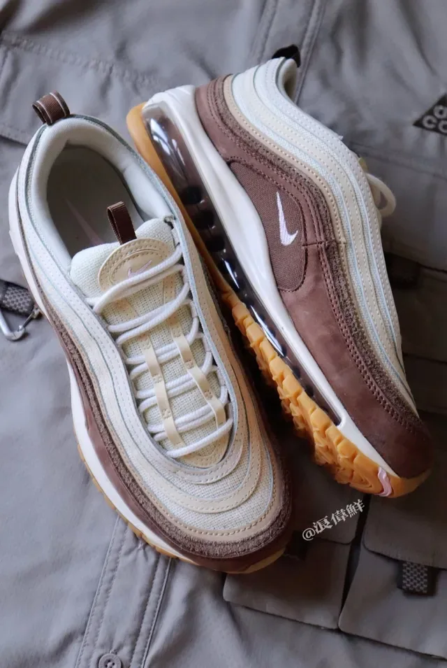 Nike Air Max 97 Brown and Cream Lifestyle Sneakers 2