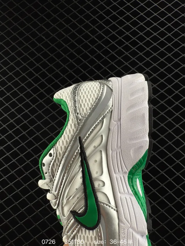 Nike Air Max Moto 2K White Green Wave-Shaped Synthetic Cage Open Mesh Upper Running Shoes 3