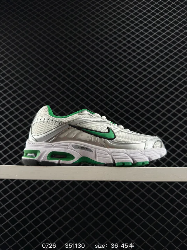 Nike Air Max Moto 2K White Green Wave-Shaped Synthetic Cage Open Mesh Upper Running Shoes 5