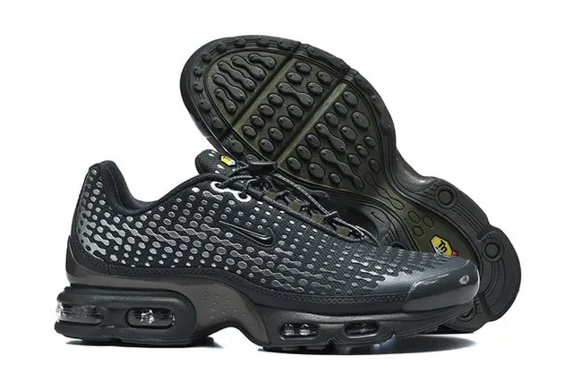 Nike Air Max Plus Perforated Monochrome Lifestyle Sneakers 24
