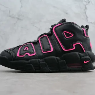 Nike Air More Uptempo Tênis de Basquete Preto Rosa
