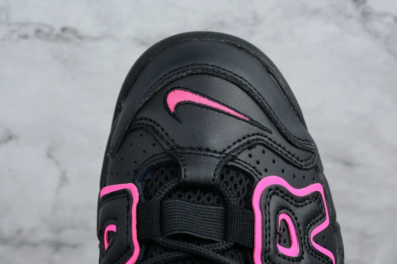 Nike Air More Uptempo Chaussures de Basketball Noir Rose 3