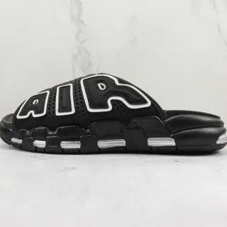 Nike Air More Uptempo Slide Black White Silver চপ্পল