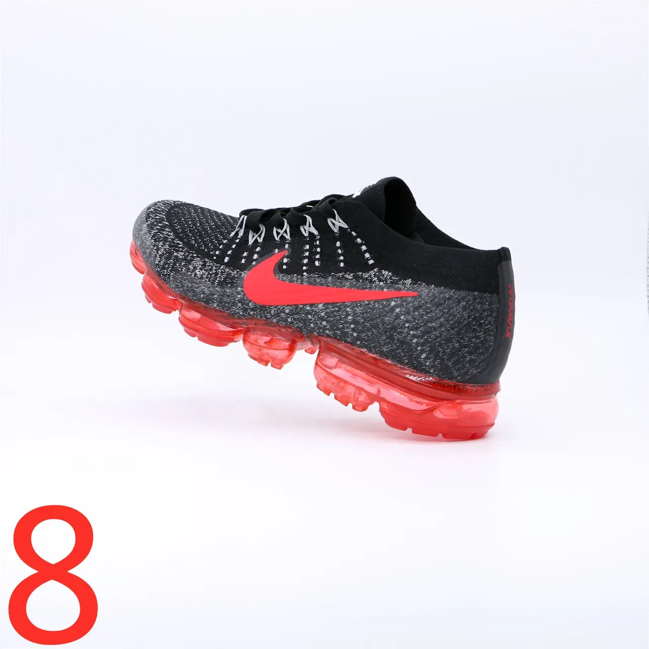 Nike Air VaporMax Flyknit 黑灰红 跑鞋 2