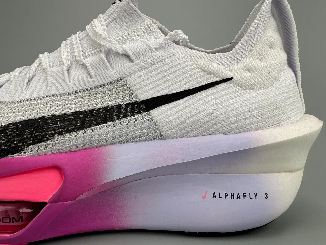 Nike Air Zoom Alphafly 3 White Black Magenta Running Shoes 3