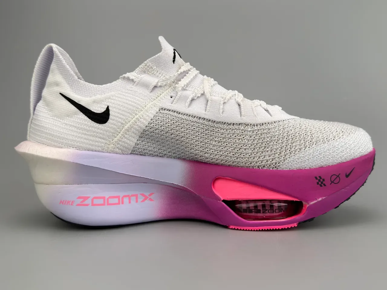 Nike Air Zoom Alphafly 3 White Black Magenta Running Shoes 10