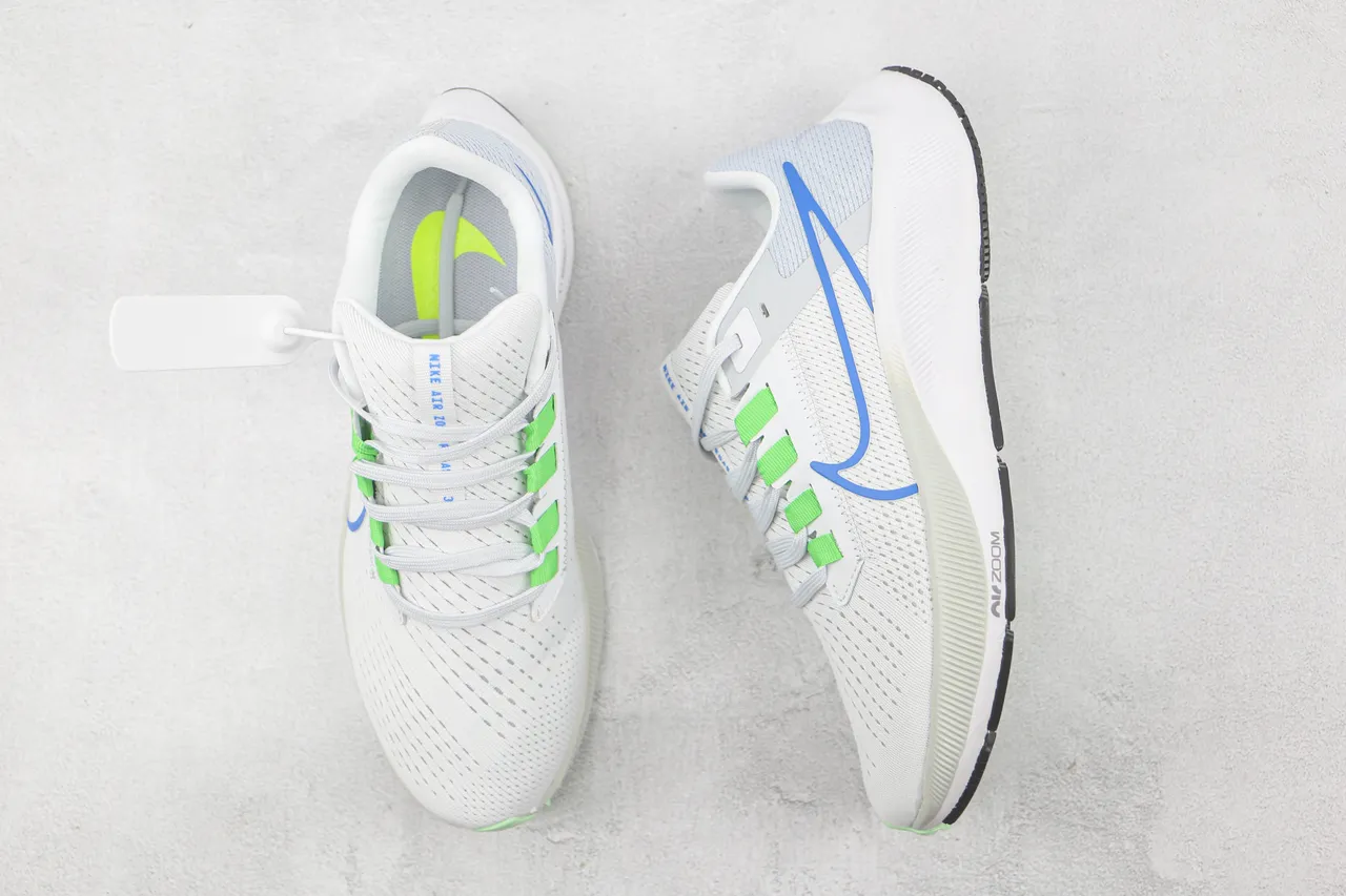 Nike Air Zoom Pegasus White Blue Green Running Shoes 3