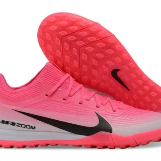 Nike Air Zoom Tênis de futebol com parte superior de malha rosa preto gradiente grama