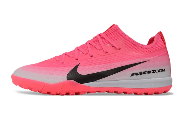 Nike Air Zoom Tênis de futebol com parte superior de malha rosa preto gradiente grama 8