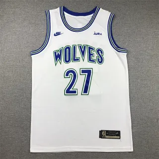Nike AURA Minnesota Timberwolves सफेद नीला हरा जर्सी