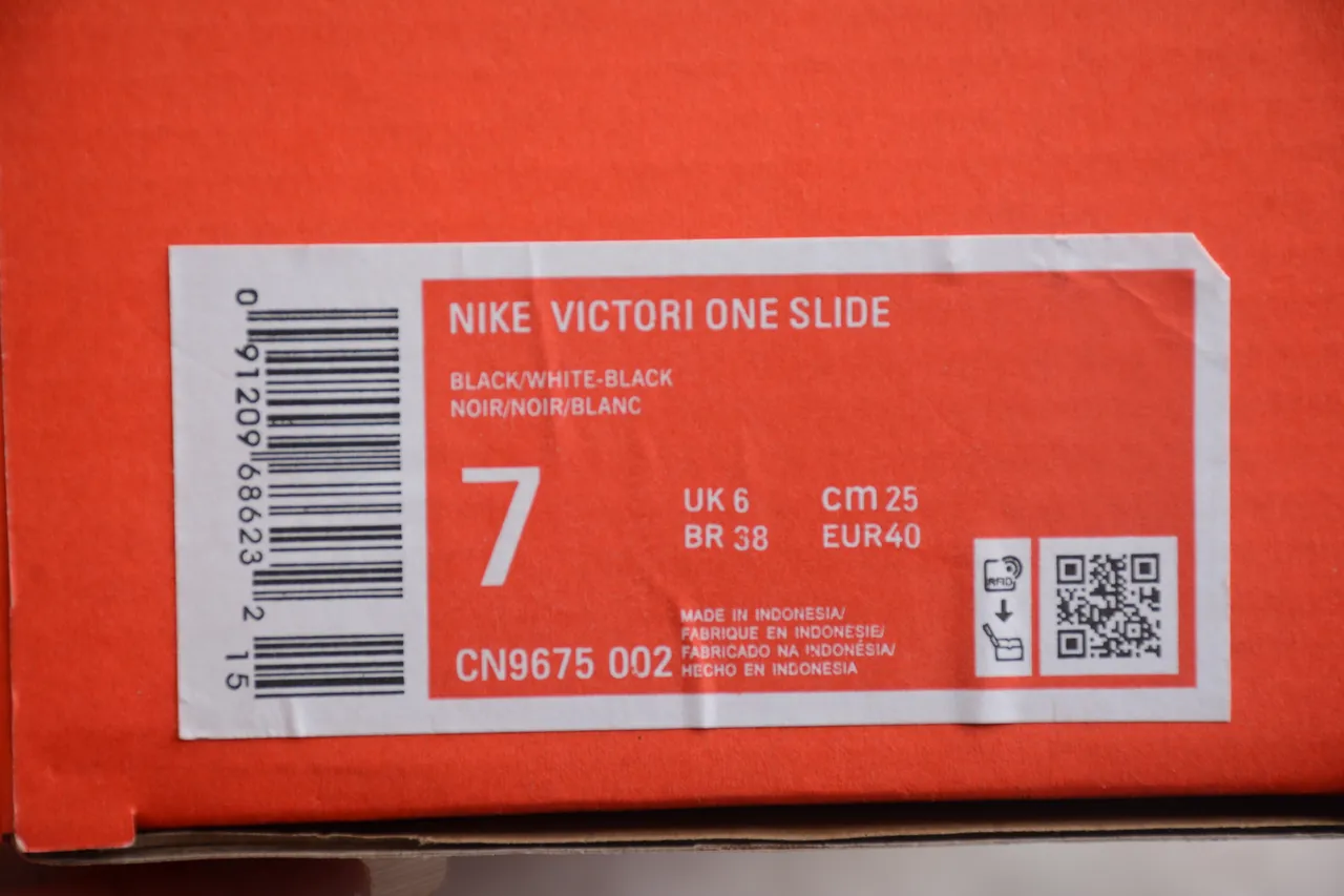 Nike Benassi JDI Black White Logo Slippers 2