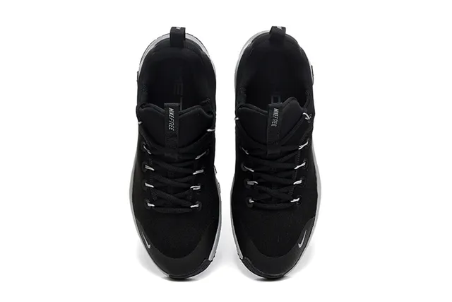 Nike Black Gray Sculpted Segmented Midsole Knit Upper Running Shoes 2