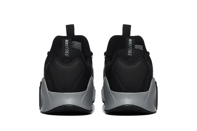 Nike Black Gray Sculpted Segmented Midsole Knit Upper Running Shoes 4