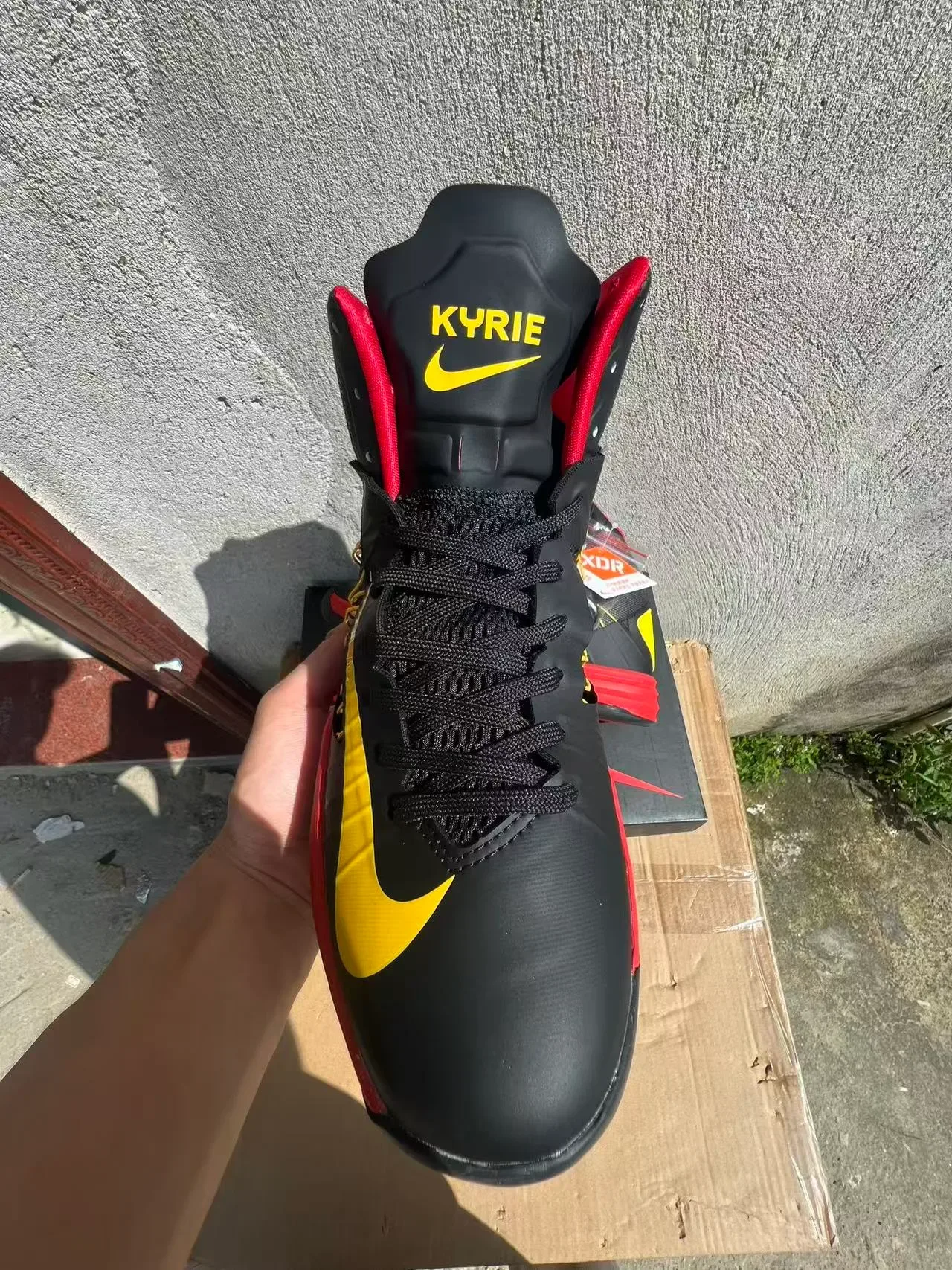 Nike Black Red High-Top Mesh-and-Synthetic Upper Basketball Shoes 3