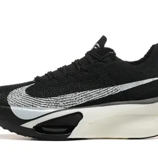 Nike Tênis de Corrida com Upper de Malha Preto e Prata Assimétrica Solado Intermediário Esculpido