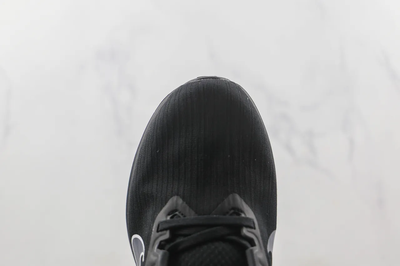 Nike Black White Engineered Mesh Upper Asymmetric Lacing System Running Shoes 6