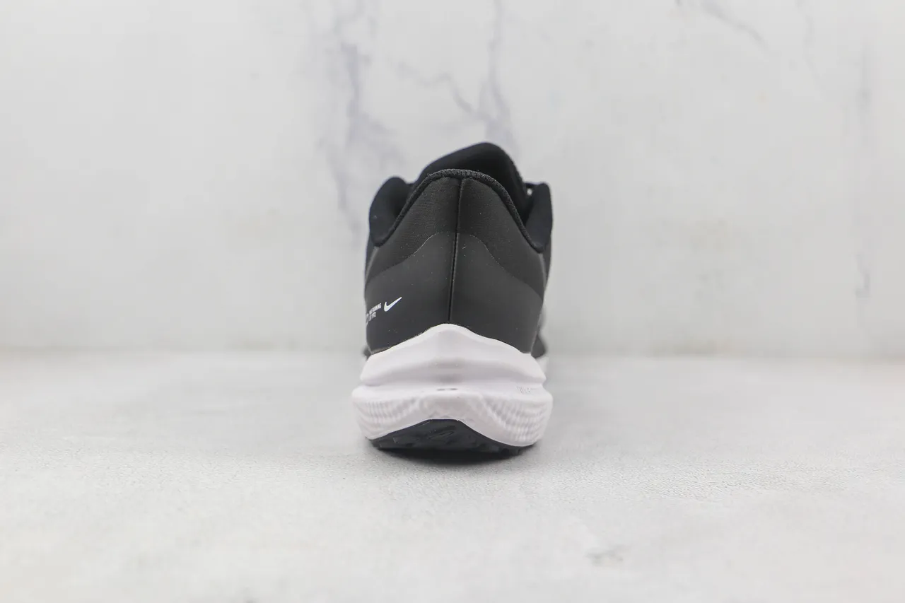 Nike Black White Engineered Mesh Upper Asymmetric Lacing System Running Shoes 9