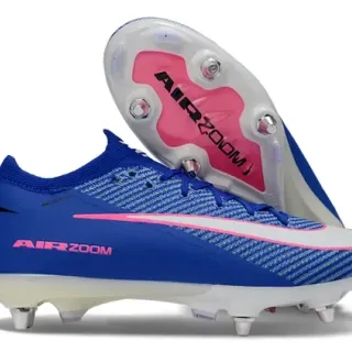 Nike नीला गुलाबी बुनाई ऊपरी डायनामिक फिट कॉलर फर्म ग्राउंड फुटबॉल जूते