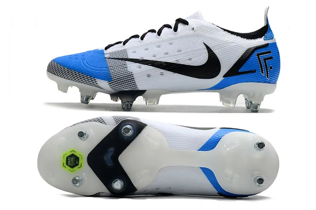 Nike Blue Yellow Low-Cut Dynamic-Fit Upper Gradient Mesh Firm-Ground Soccer Shoes 23
