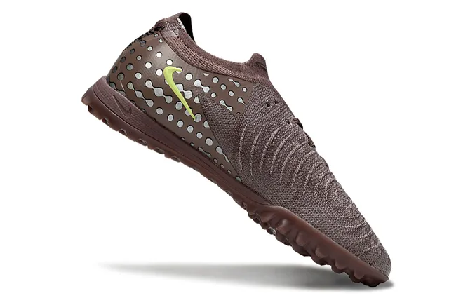 Nike marrón verde low-cut upper sintético-knit híbrido zapatos de fútbol turf 2