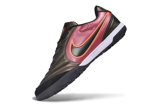 Nike Burgundy Orange Low-Cut Lace-Up Turf Soccer Shoes 2