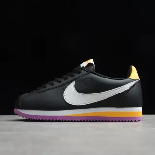 Nike Cortez Preto Branco Amarelo Roxo Tênis Lifestyle