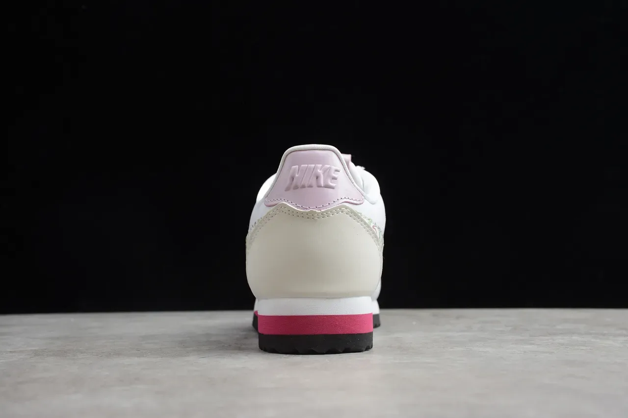 Nike Cortez zapatillas lifestyle blancas rosas verdes con patrón 2