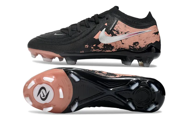 Nike Cyclone أسود بني منخفض القطع أزيق جوارب أعلى تالف طبقة نحاس أرضية صلبة أحذية كرة القدم 6