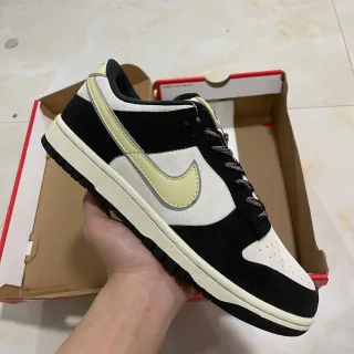 Nike Dunk Low أسود أوف وايت أصفر فاتح حذاء رياضي للأسلوب الحياتي