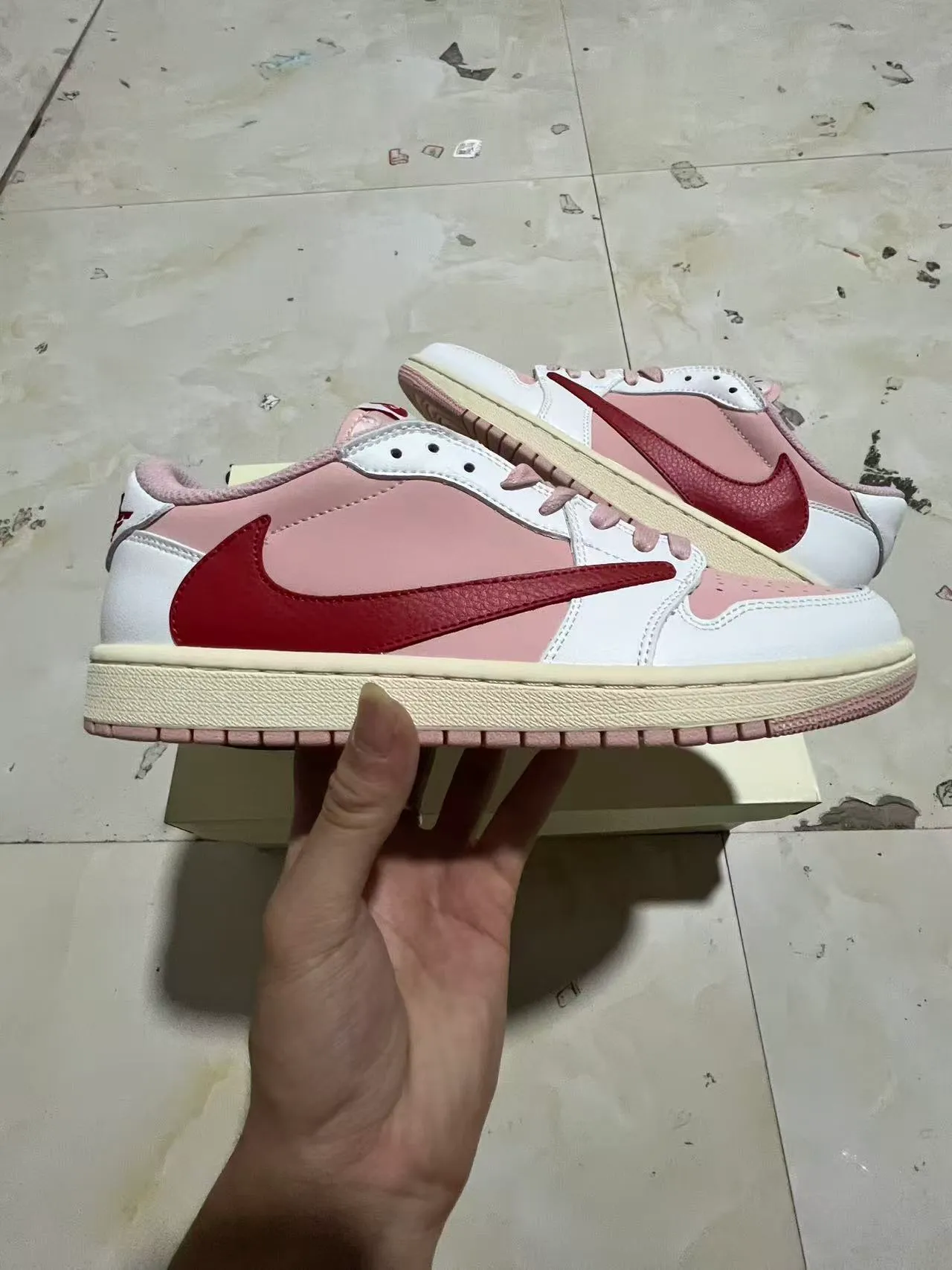 Nike Dunk Low Pink and Red Lifestyle Sneakers 7
