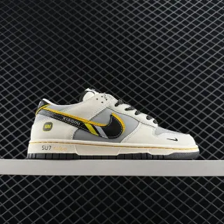 Nike Dunk Low Xiaomi সহযোগিতা হালকা ধূসর কালো হলুদ স্কেটবোর্ড জুতো