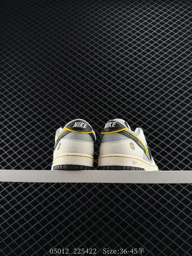 Nike Dunk Low Xiaomi Collaboration Light Gray Black Yellow Skateboard Shoes 5