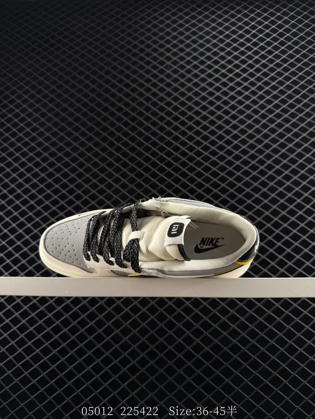 Nike Dunk Low Xiaomi Collaboration Light Gray Black Yellow Skateboard Shoes 6