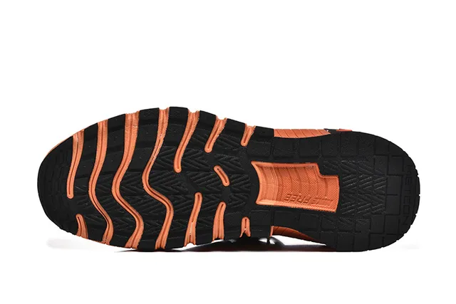 Nike Free-Inspired Black and Orange Knit Running Shoes 4