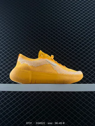 Nike Free Yellow and White Knit Running Shoes 2