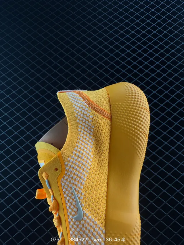 Nike Free Yellow and White Knit Running Shoes 3