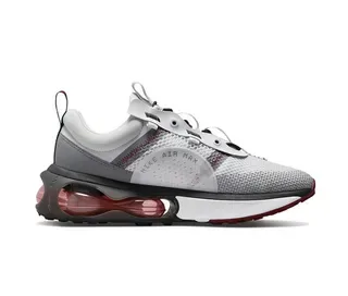 Nike Gray Red Mesh Upper Visible Air Cushioning Unit Lifestyle Sneakers 6