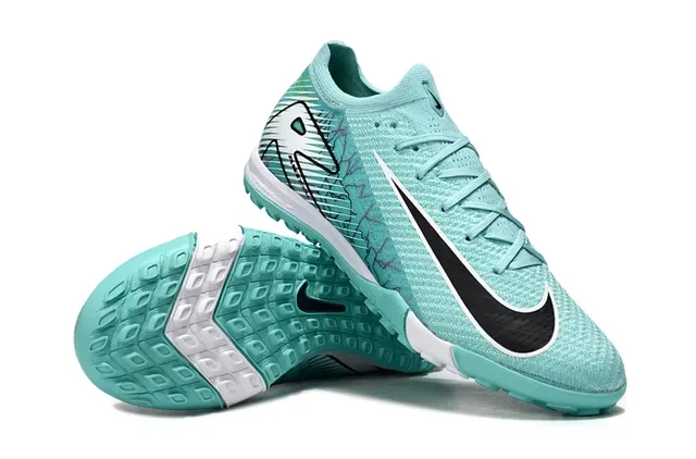 Nike Vert Noir Knit Upper Outsole Turf Chaussures de Football 3