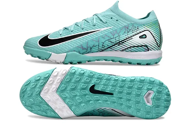 Nike Vert Noir Knit Upper Outsole Turf Chaussures de Football 5