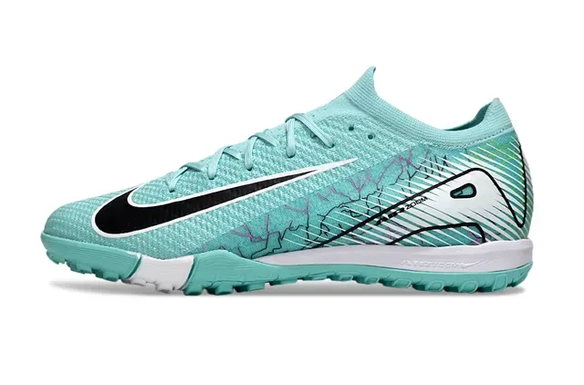 Nike Vert Noir Knit Upper Outsole Turf Chaussures de Football 8
