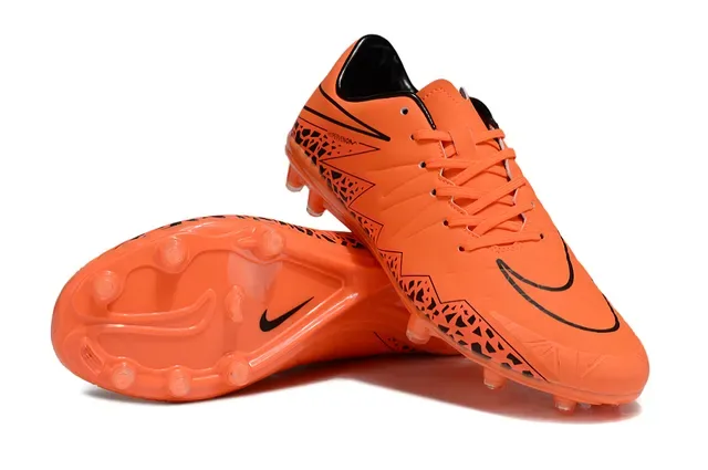 Nike Hypervenom Phantom Orange and Black Firm-Ground Soccer Shoes 3