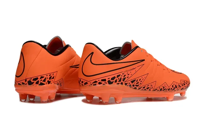 Nike Hypervenom Phantom Orange and Black Firm-Ground Soccer Shoes 4
