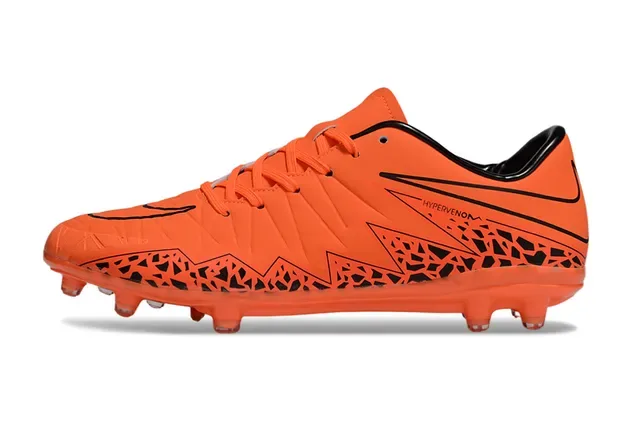 Nike Hypervenom Phantom Orange and Black Firm-Ground Soccer Shoes 6