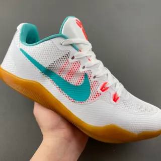 Nike Kobe 白色蓝色 Perforated Mesh Upper Teal Swoosh Overlay 篮球鞋