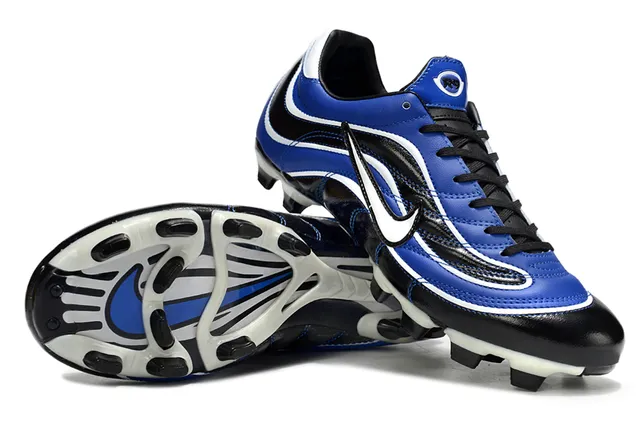 Nike Mercurial R9 Blue Black White Firm-Ground Soccer Shoes 4