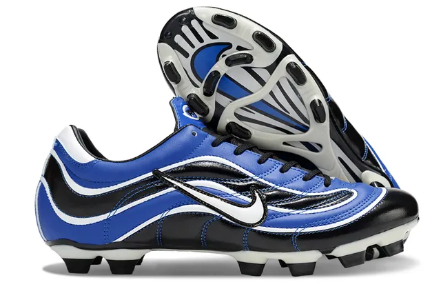 Nike Mercurial R9 Blue Black White Firm-Ground Soccer Shoes 6