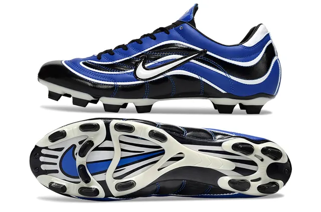 Nike Mercurial R9 Blue Black White Firm-Ground Soccer Shoes 7