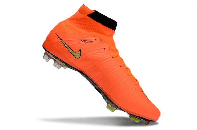 Nike Mercurial Superfly Chaussures de football pour terrain ferme orange néon vert 2