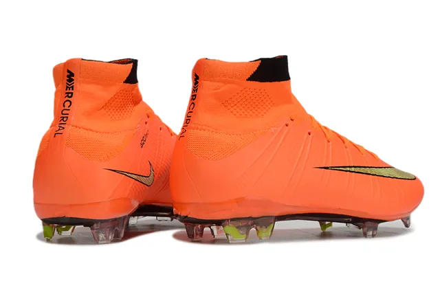 Nike Mercurial Superfly Chaussures de football pour terrain ferme orange néon vert 5